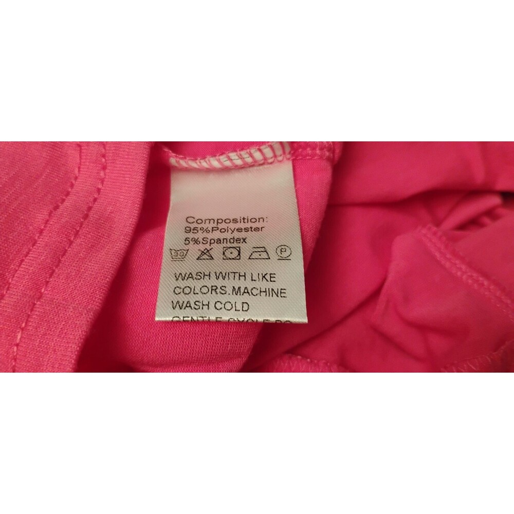 NWT QINCAO Pink Dress Size L Ruffle Sleeve Tiered - Picture 7 of 8